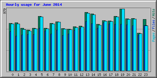 Hourly usage for June 2014