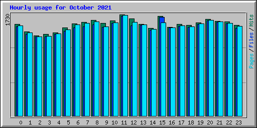 Hourly usage for October 2021