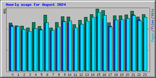 Hourly usage for August 2024