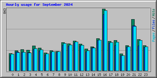 Hourly usage for September 2024