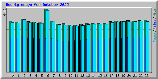 Hourly usage for October 2025