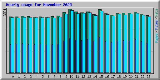 Hourly usage for November 2025