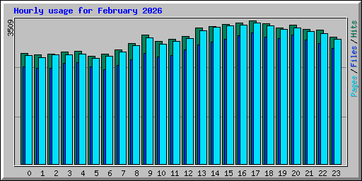 Hourly usage for February 2026
